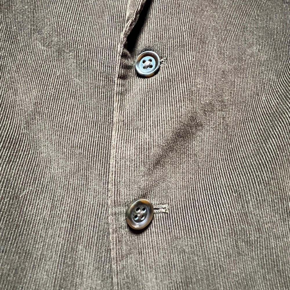 Stafford Signature Mens 44R Brown Corduroy Blazer Sportcoat Elbow Patches Jacket - Picture 9 of 16
